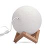 Moon Night Lamp USB Rechargeable Dual Colors Lighting Moon Light Ball with Wooden Stand for Home