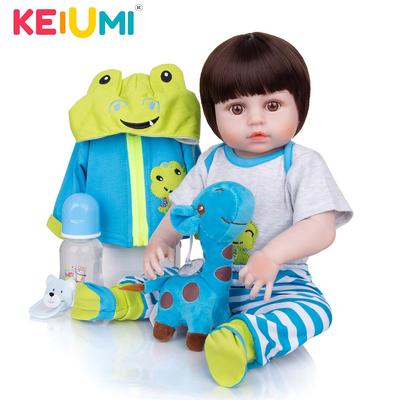 49 см кукла Bebe Reborn, красивый мальчик, игрушка для ванной, мягкая силиконовая кукла всего тела для детей, подарок на день рождения