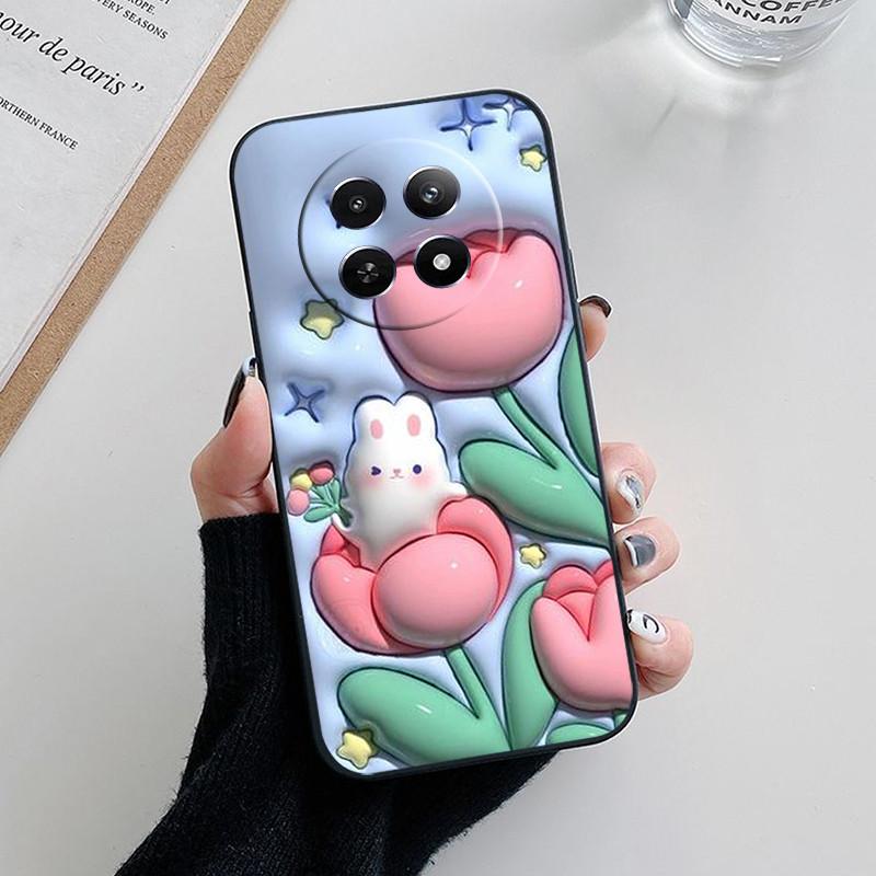 Для Realme 12 5G Чехол Обложка Realme12 Funda Coque Мягкий Модный Силиконовый Защитный Чехол для Камеры Телефона для Realme 12 5G