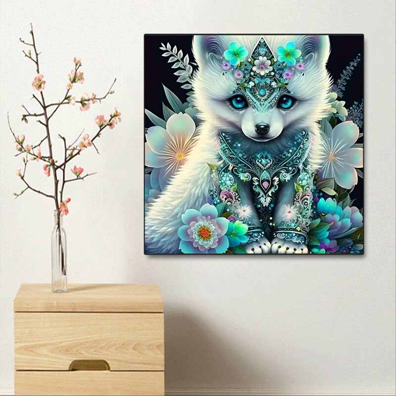 New Arrival 5D DIY Full Circle Diamond Painting "Little Fox Shape" Embroidery Cross Stitch Home Decor Gift