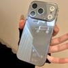 Glass Glossy Window Case For iPhone 17 Air 16 15 14 13 12 Pro Max Plus Shockproof Plating Armor Original Phone Covers
