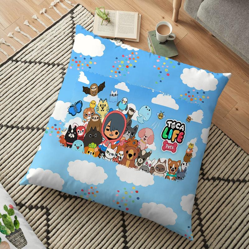 Чехол для подушки Toca Life World, наволочка Toca Boca для домашнего стула, детская комната, мягкая декоративная наволочка 45*45 см