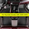 Для Hyundai Sonata 10-го поколения 2024 Автомобильные коврики в салон Водонепроницаемые грязезащитные чехлы Ковры