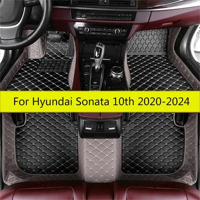 Для Hyundai Sonata 10-го поколения 2024 Автомобильные коврики в салон Водонепроницаемые грязезащитные чехлы Ковры