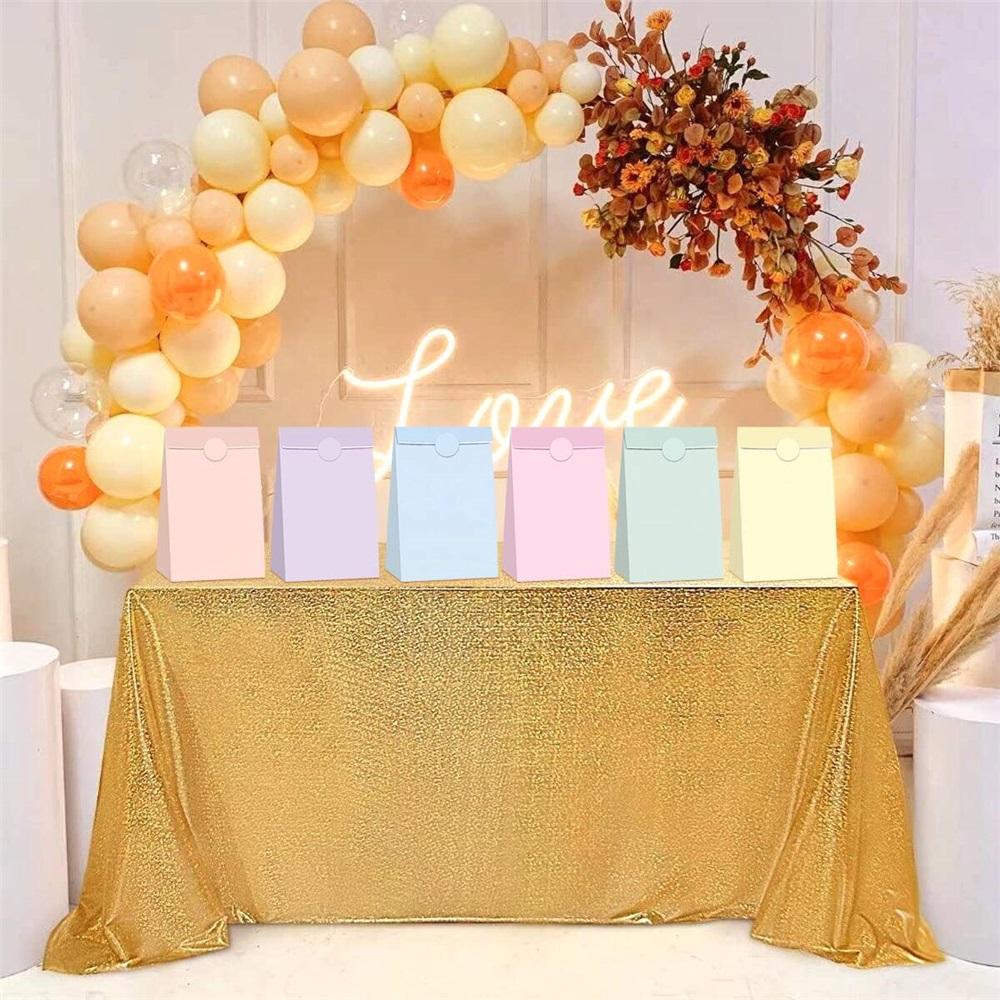 12Pcs Macaron Pastel Gift Bags With Stickers - 21x12cm Kraft Paper Party Favor Bags For Birthday, Wedding, Easter