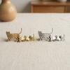 Fashion Cute Cat Family Brooch Minimalist Backpack Brooch Vintage Animal Pin  Scarves