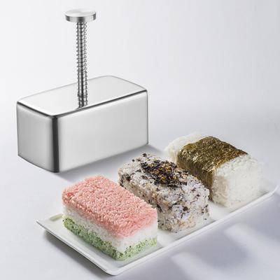 Форма для рисовых шариков в форме сердца с ручкой, полированная поверхность, нержавеющая сталь, антипригарная форма для приготовления суши, форма для рисовых шариков