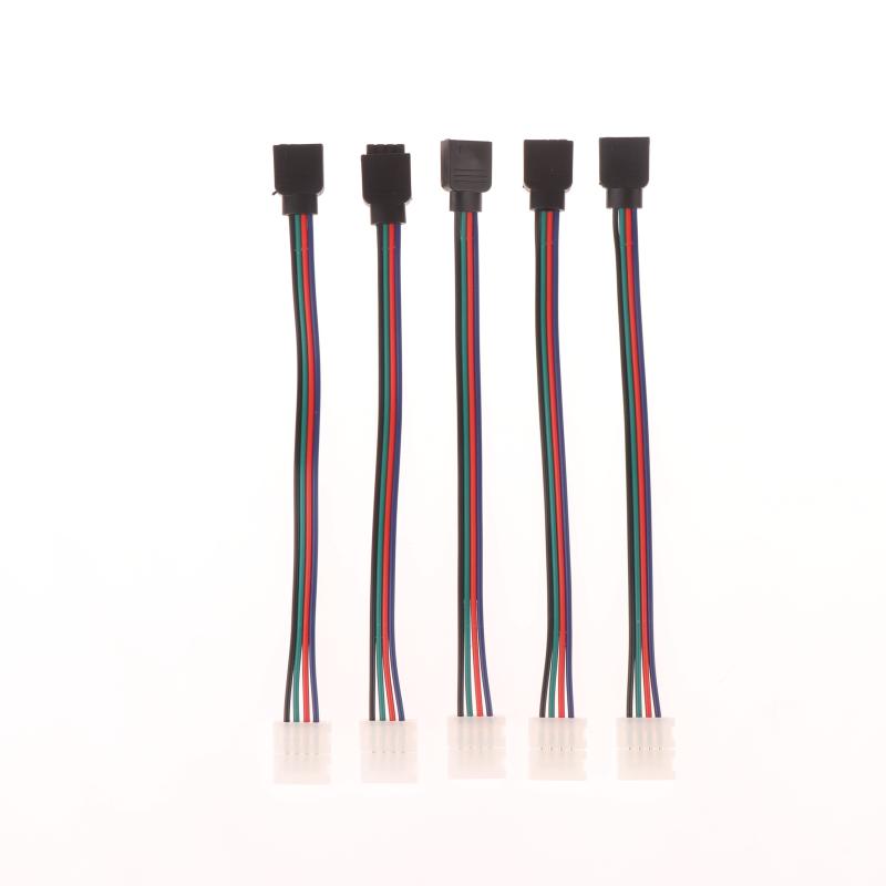 1/5 шт. 4-контактный разъем для RGBW светодиодных лент 16,5 см RGB 4-контактные разъемы для светодиодной ленты для подключения ленты к адаптеру питания