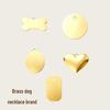 Ожерелье с жетоном для питомца в форме сердца - Универсальный латунный кулон для собак