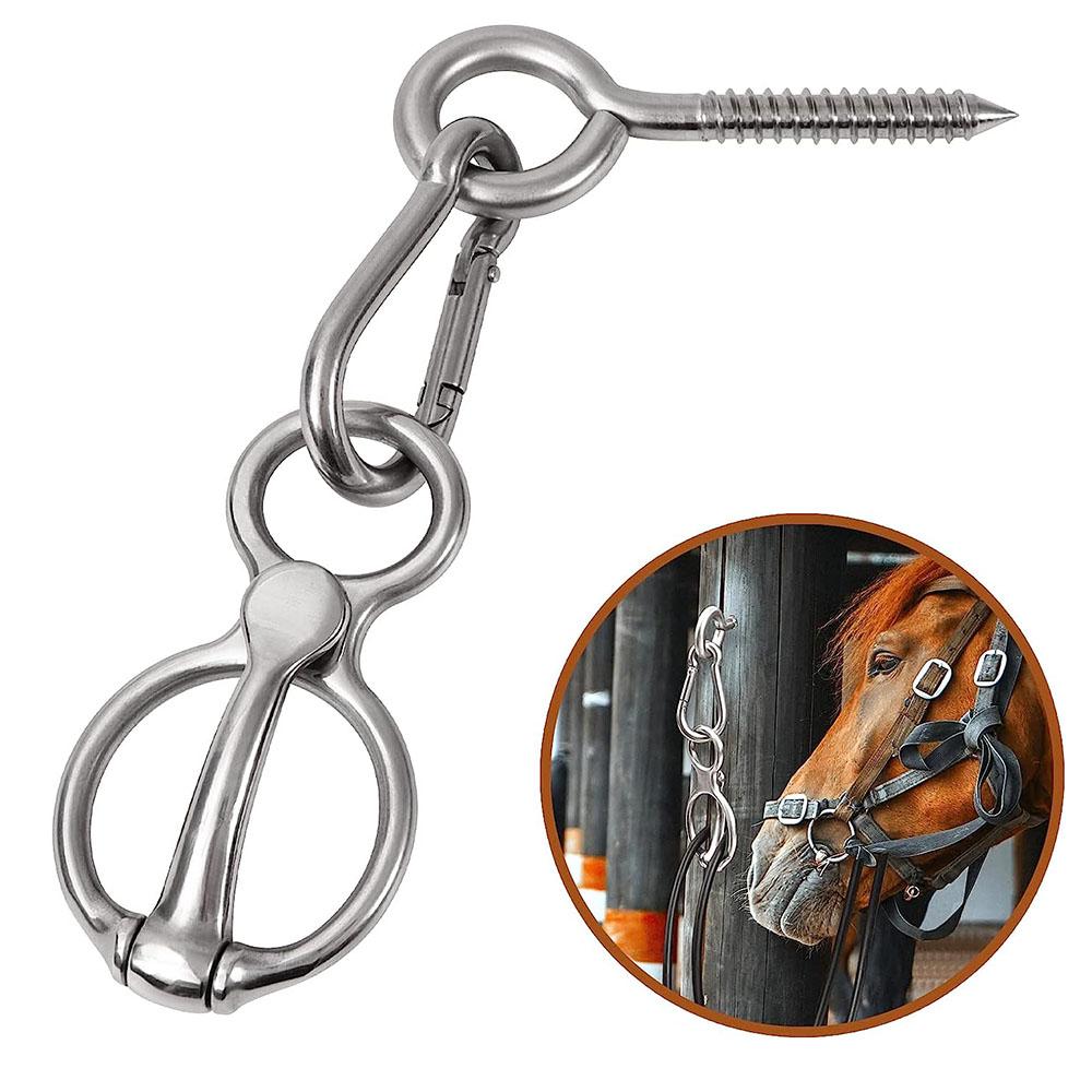 Кольцо для привязи лошади с рым-болтами и карабинами Седло для лошадей для предотвращения рывков