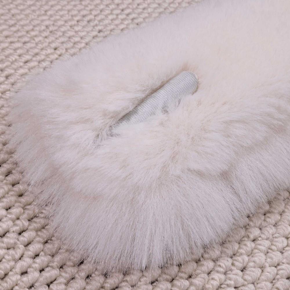 Soft Faux Fur Scarf Solid Color Women Winter Scarves All-match Plush Neck Scarf Outdoor