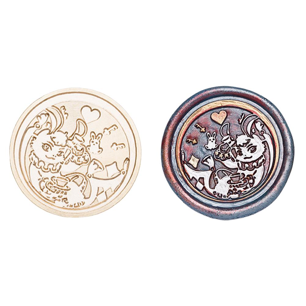 Печать временной серии, медная головка, сделай сам, ручная учетная запись, эмалированная восковая головка для свадебной открытки