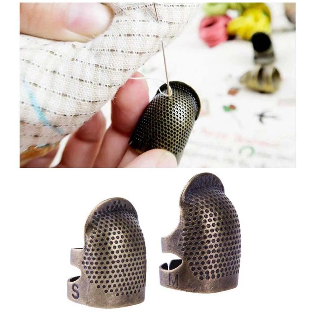 Retro Finger Protector Antique Ring Handworking Needle Thimble Needles Craft Household DIY Sewing Tools Accessories