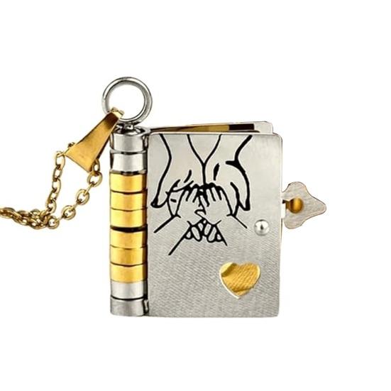 Ожерелье-книга для дочери Моя невероятная девочка Кулон из нержавеющей стали с гравировкой Ожерелье-мини-книга Ювелирный подарок