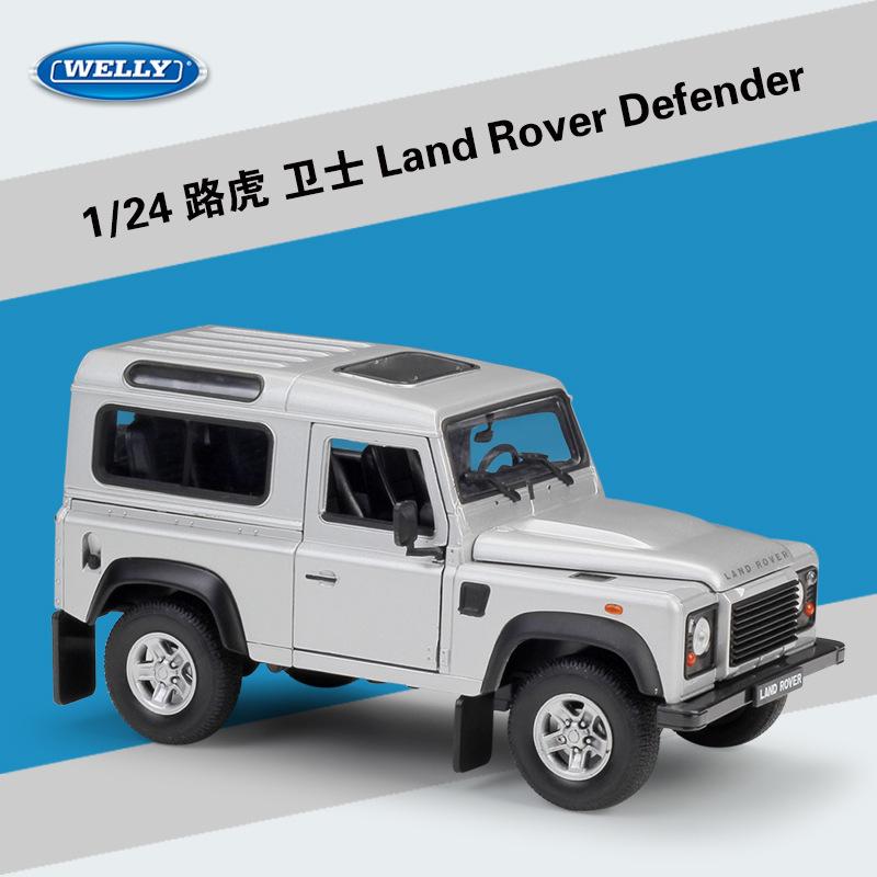 Велли 1:24 Land Rover Defender Армейский Зеленый литой модель автомобиля Diecasts & Игрушечные Транспортные средства Коллекционные подарки Тип без дистанционного управления