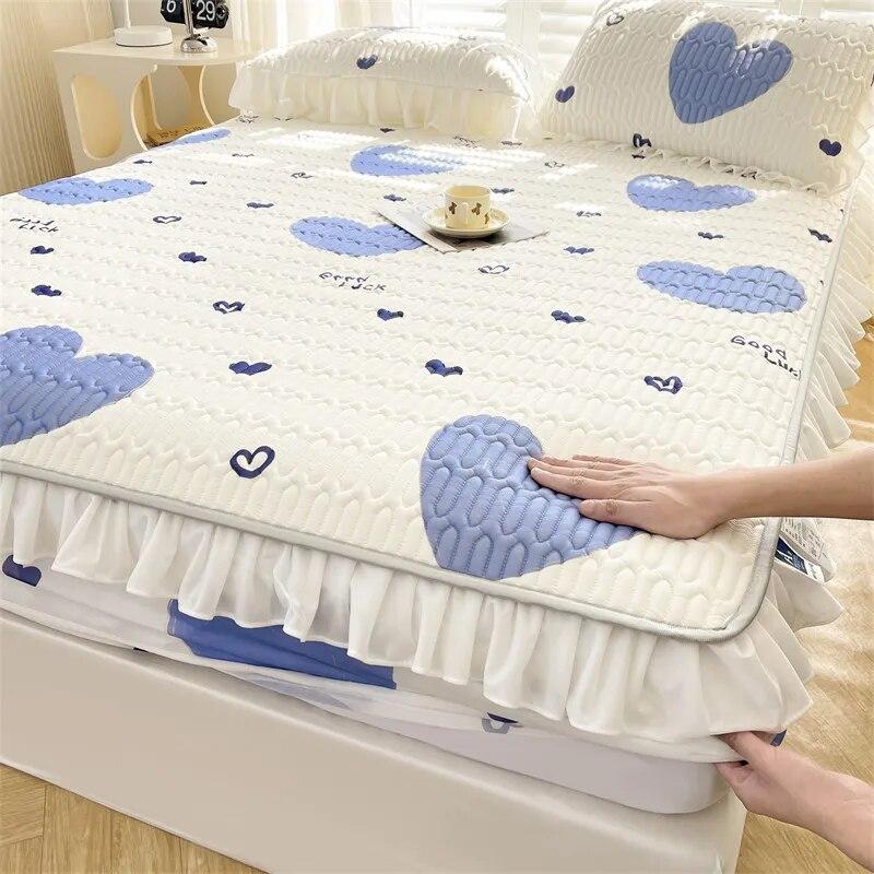 Домашний текстиль, простыня, набор наволочек, летняя крутая латексная нескользящая эластичная лента, покрывало, защитный чехол для матраса, простыня