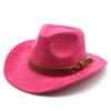 Новая женская и мужская черная замшевая шляпа Chapeu Western Cowboy Hat Gentleman Jazz Sombrero Hombre Cap Dad Cowgirl Hats Size 56-58cm
