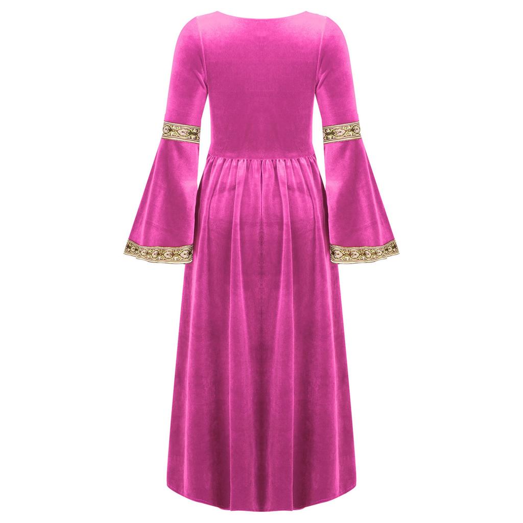 Средневековый костюм, средневековое платье для девочек, винтажное платье макси, платье принцессы, карнавальный костюм эпохи Возрождения, праздничное платье