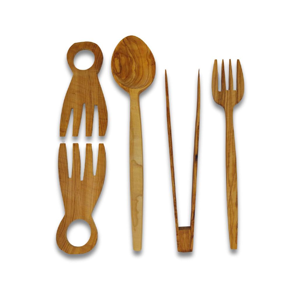 Wooden Spoon Tablespoon Wooden Serving Set Set Olive Wood Kitchen Utensils Dinnerware