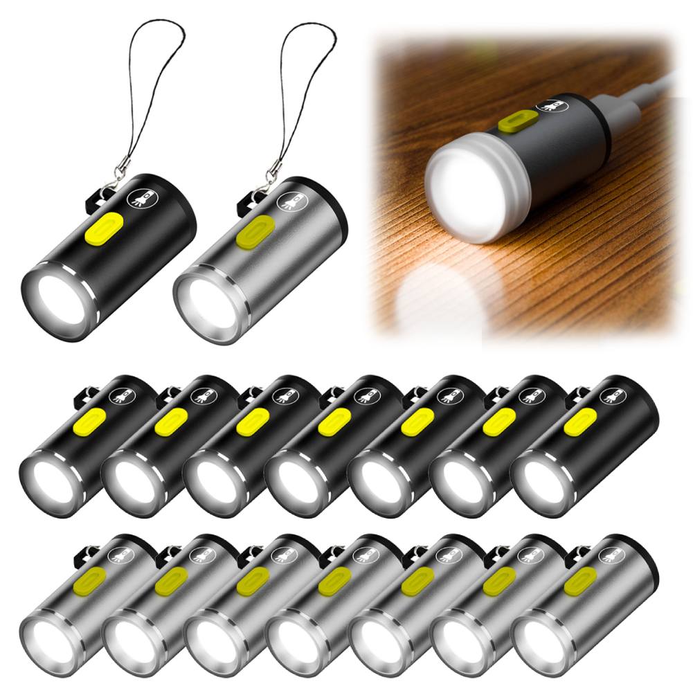 1-5 PCS Compact Type C Power Flashlight Mini Portable LED Light Small Pocket Flashlight Outdoor Emergency Light for Camping