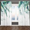 Современные прозрачные шторы из тропических зеленых листьев, затеняющие окна для спальни, комплект штор для гостиной, 2 шт., бесплатная доставка