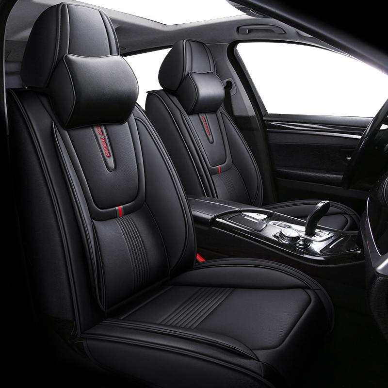 ZHOUSHENGLEE Leather Car Seat Covers For Honda Civic Accord CR-V Fit Odyssey Pilot City Jazz Vezel Elysion Jade Car Accessories