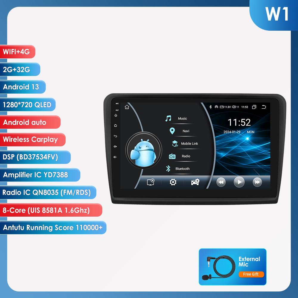 Hizpo Pro AI Android 13 Car Radio for Skoda Superb 2 2008 - 2015 Wireless CarPlay Android Auto Car Intelligent Systems Navigation GPS  Autoradio  DVR