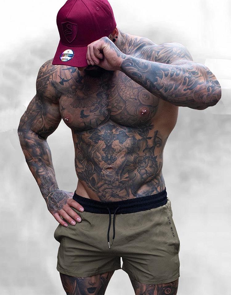 Мужские дышащие эластичные спортивные шорты для марафонского бега и тренировок со штангой