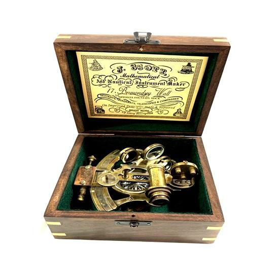 Секстант J. Скотт Лондон с компасом из твердой древесины, астролябией, морским секстантом, корабельными инструментами, секстантом