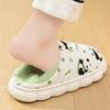 Fashion Cartoon Panda Print Home Slippers for Women Indoor Soft Sole Non Slip Pregnant Cotton Shoes Woman Lightweight Comfort Slippers