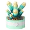 Potted Building Block Succulent Simulation Cactus Sunflower Micro Particle Building Block Toy Desktop Decoration Birthday Toy