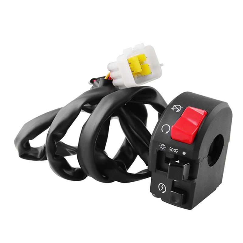 Мотоциклетный клаксон Комбинированный переключатель света Контроллер руля Кнопка вала мотоцикла Сигнал поворота Переключатель противотуманных фар
