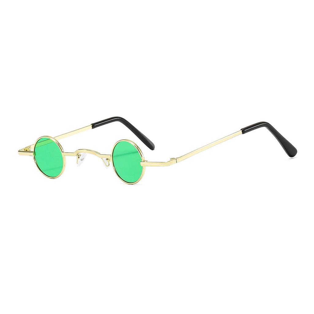 Tiny Round Retro Sunglasses For Men Women Metal Frame UV400 Protection Steampunk Shades For Street Style KJ177