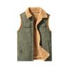 Men's Corduroy Fur-Lined Vest - Warm Lambskin Cotton Waistcoat for Spring, Autumn, Winter