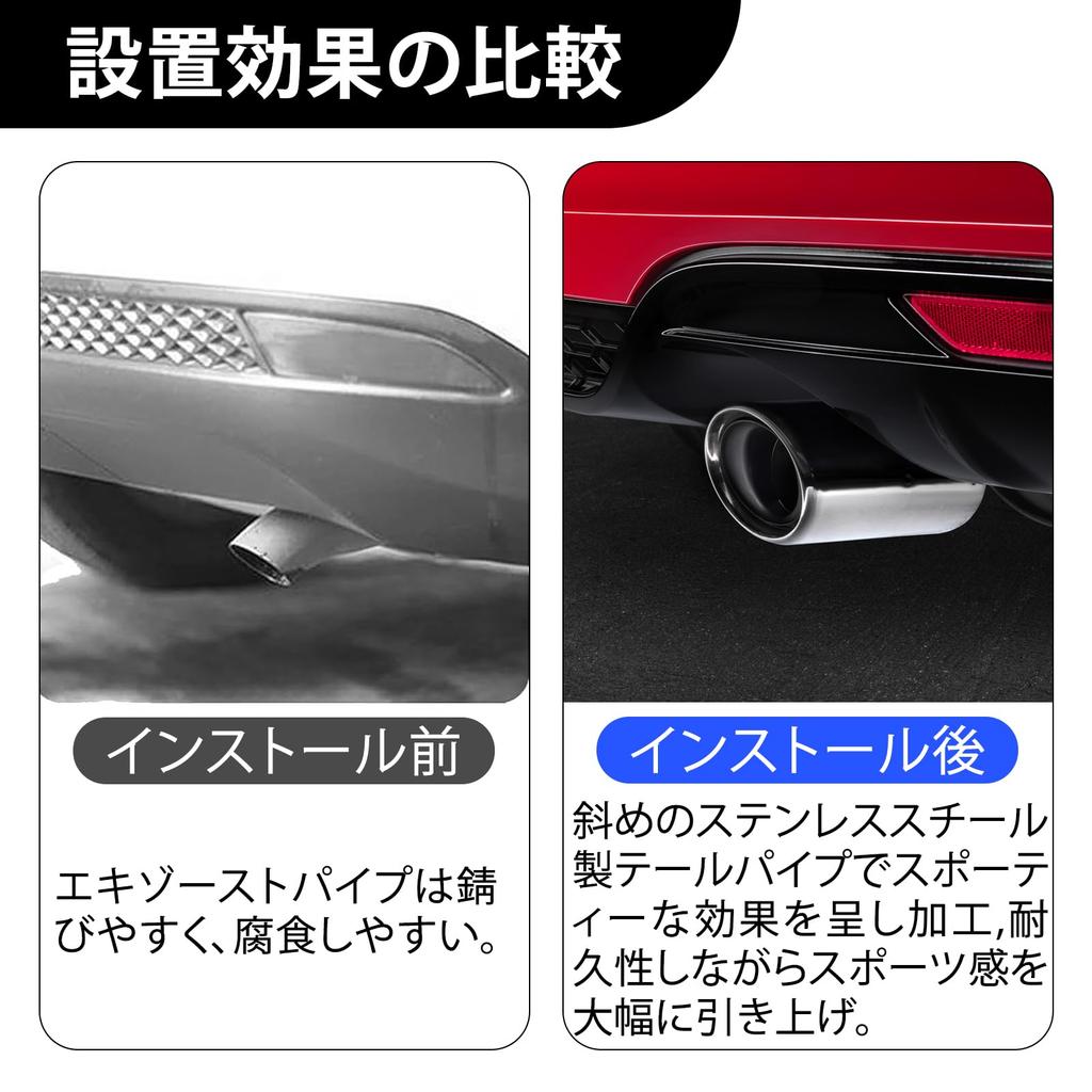 Muffler Pipe Tail Exhaust Pipe Inner Diameter 2.5 Inches (63 Mm) / Inner 2.1