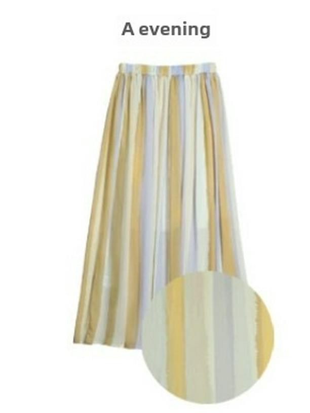 Лето 2023 года, японская полосатая юбка А-силуэта