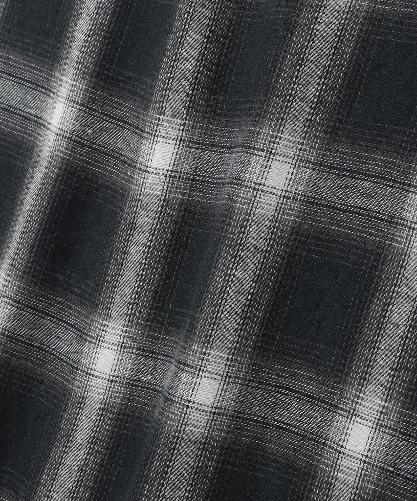 LEMAIN SECOND Oversized Flannel Pocket Check Shirt [Black]