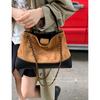 Retro Premium Chain Underarm Bag Women's Bag 2025 New Suede Tote Bag Large Capacity Shoulder Bag