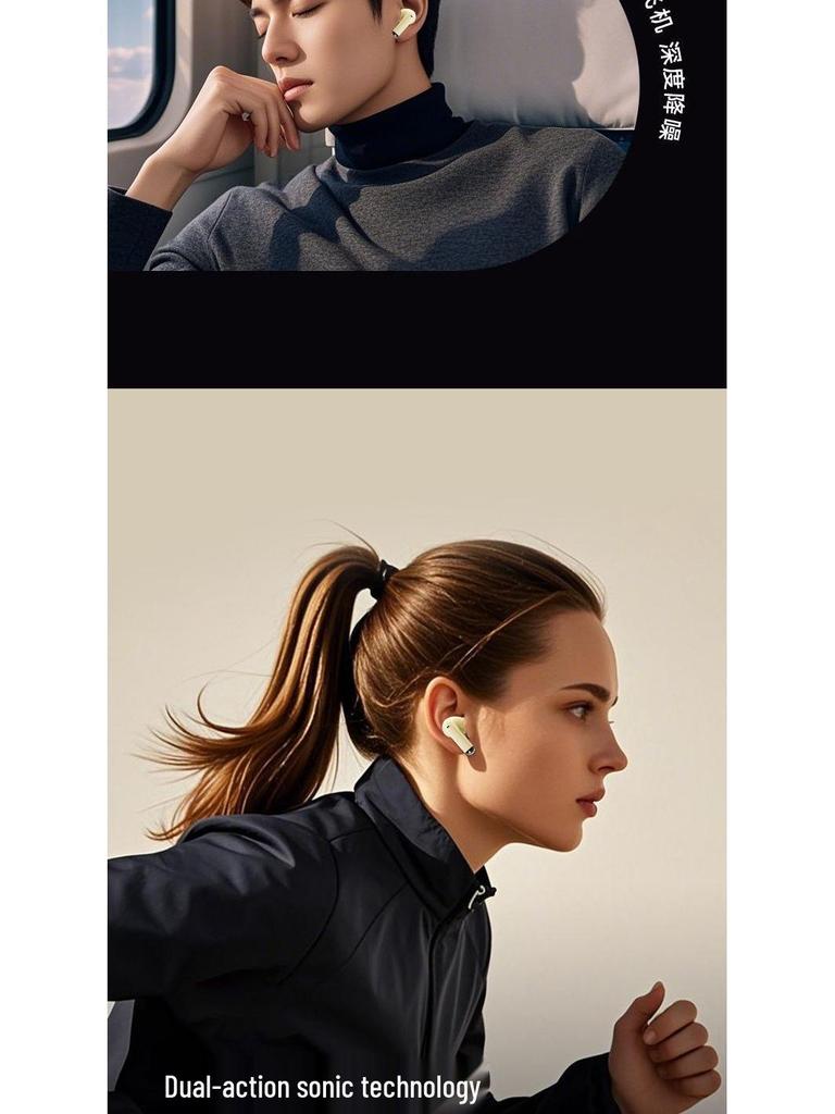 GQ-19 2025 Bluetooth In-ear Headphones: High Sound Quality, Low Latency, Noise Reduction, Long Battery Life.