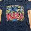 Винтажная футболка с коротким рукавом черного цвета с логотипом тура Kiss 77-78 KV37932 Унисекс