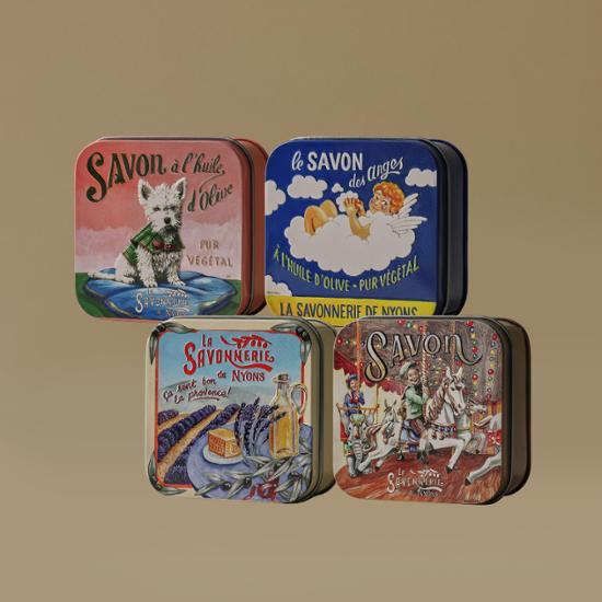 Футляр для парфюмированного мыла LaSavonne Lid Nion 100 г, 4 вида, выберите 1 (Лаванда/Роза/Вербена/Цветок хлопка)