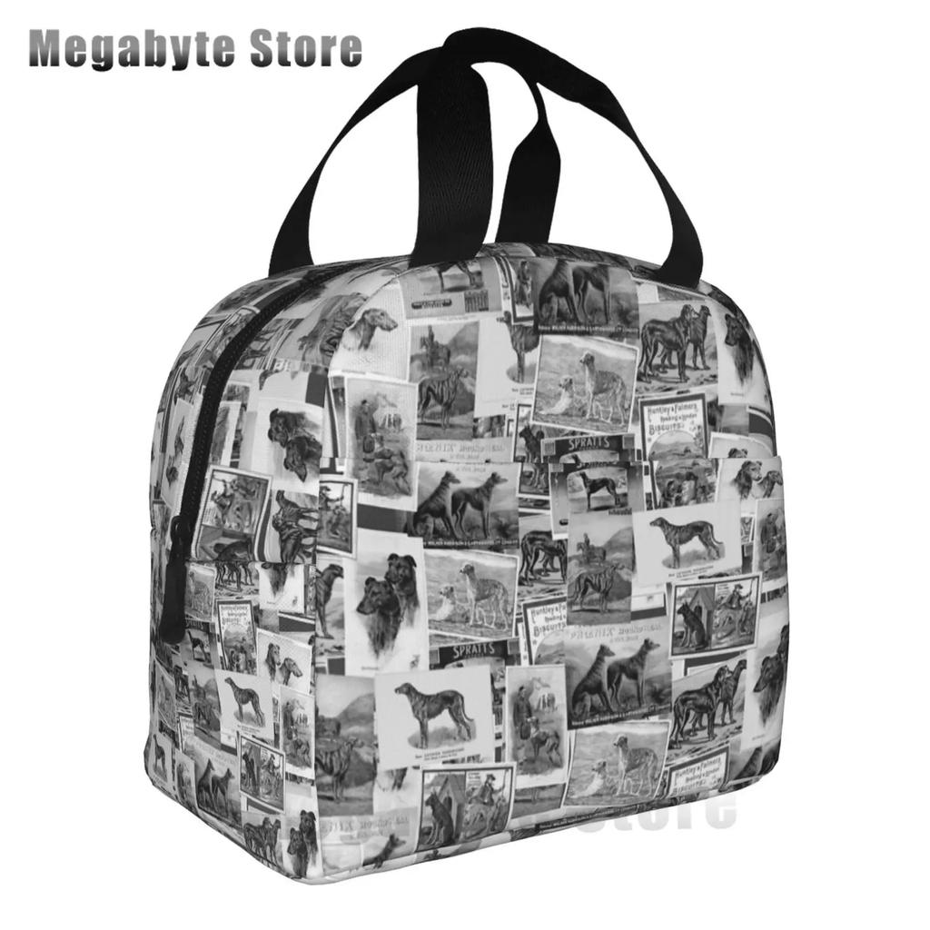 Садовая борзая собака Грейхаунд сумка для обеда холодильник изолированный ланч-бокс для школьников уиппет борзая собака портативные сумки для пикника