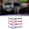 Headlights Air Conditioning Control Front Co-pilot Handle Panel Decoration Cover Sticker For Jeep Wrangler JL For JT Gladiator 2024 Up Car Accessories