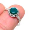 Natural Green Onex Gemstone Handmade 925 Sterling Silver Jewelry Ring S.9 H1p17
