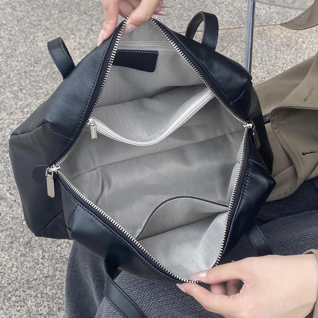 Кристальная сумка кроссбоди из коровьей кожи растительного дубления - 2025 Осень/Зима Мягкая наплечная сумка-тоут