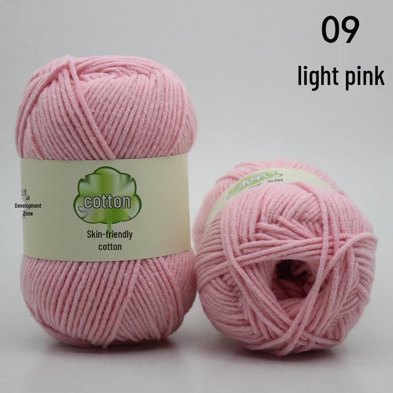 Пряжа из гребенного 5-слойного молочного хлопка для вязания и вязания крючком своими руками - Набор материалов средней толщины для шарфа и пледа