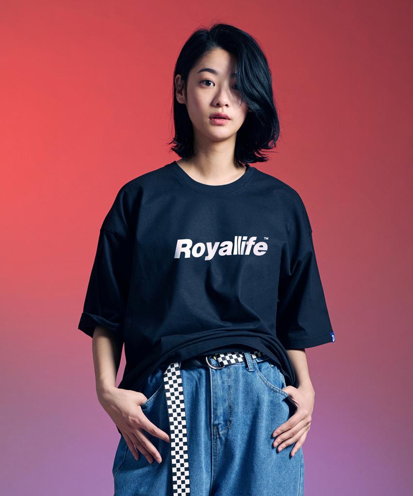 Оригинальная футболка ROYALLIFE оверсайз с коротким рукавом (Rl001 Футболка с логотипом Og) - черный