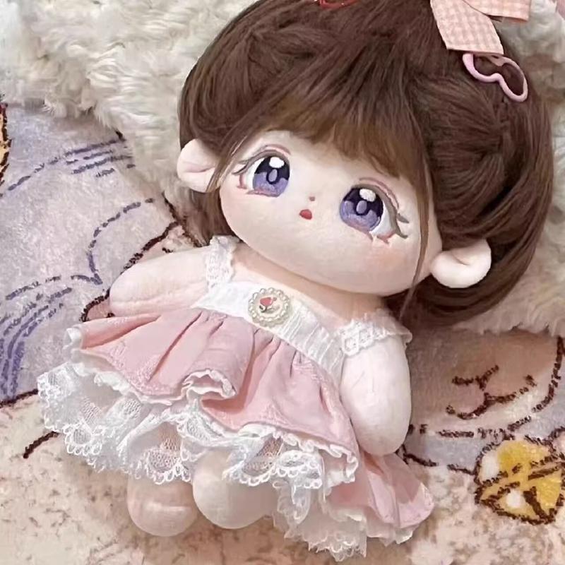 20 см Кавайная кукла-айдол Плюшевые куклы-принцессы Мягкая фигурка Игрушки Хлопковые детские плюшевые игрушки С одеждой Коллекция фанатов Подарки