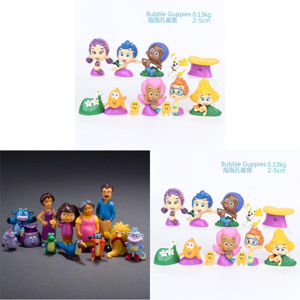 Bubble Guppies And Dora The Explorer Model Ornament With Cartoon Design For Party Decor And Play