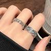Ромбовидный Открытый Кольцо с Капельной Глазурью Женское Легкая Роскошь Нишевый Дизайн Ретро Набор Изысканный Высококлассный Изысканный Высококлассный Кольцо